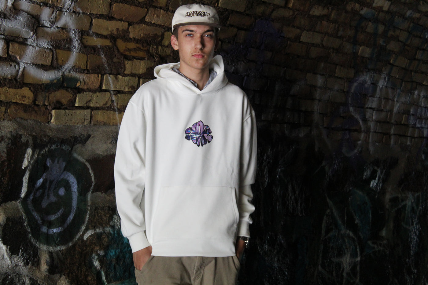 NAR 350gsm Oversized Cotton Logo Hoodie - 'Crystal' Edition