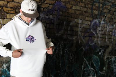 NAR 350gsm Oversized Cotton Logo Hoodie - 'Crystal' Edition