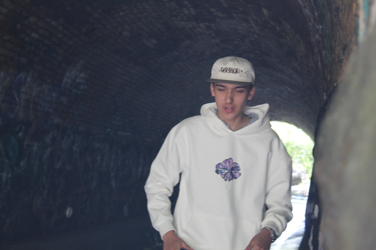 NAR 350gsm Oversized Cotton Logo Hoodie - 'Crystal' Edition-10