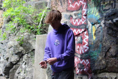 NAR 350gsm Oversized Cotton Logo Hoodie - 'Crystal' Edition