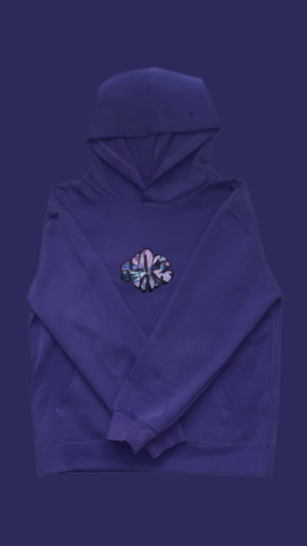 NAR 350gsm Oversized Cotton Logo Hoodie - 'Crystal' Edition